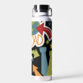 Beste vader van de wereld waterfles (Achterkant)