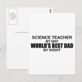 Beste vader van de wereld - Wetenschapsleraar Briefkaart (Voorkant / Achterkant)
