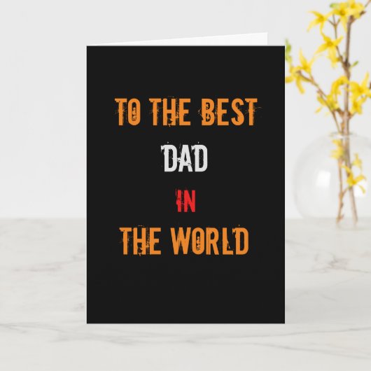 Beste vader van het Wereld Wenskaart Kaart (Gele Bloem)