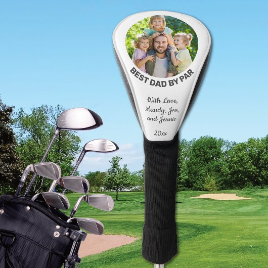 Beste vader van Par Aangepast Foto Golf Head Hoesj Golfheadcover