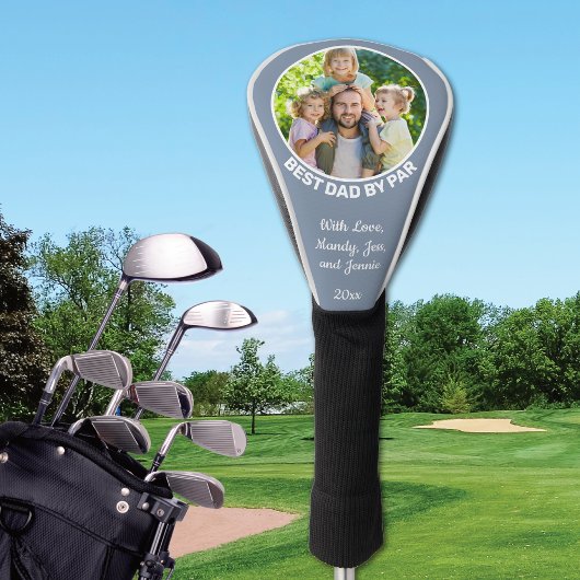 Beste vader van Par Aangepast Foto Golf Head Hoesj Golfheadcover