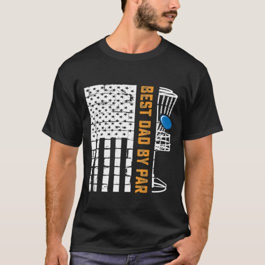 Beste vader van Par American Flag Frisbee Disk Gol T-shirt (Voorkant)