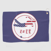 Beste vader van Par | Amerikaanse vlag Golf Player Golfhanddoek (Horizontaal)