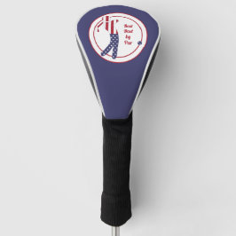 Beste vader van Par | Amerikaanse vlag Golf Player Golfheadcover
