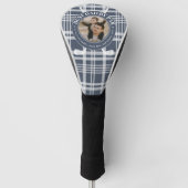 Beste vader van Par Buffalo Plaid Vaderdag Foto Golfheadcover (Voorkant)