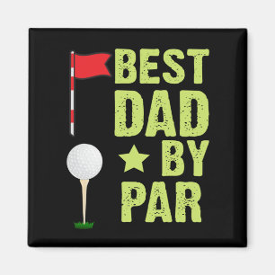 Beste vader van Par cadeau voor Golf papa op Black Magneet