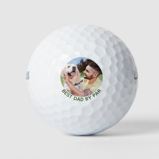 Beste vader van Par Custom Pet Foto Golf Balls Golfballen (Voorkant)