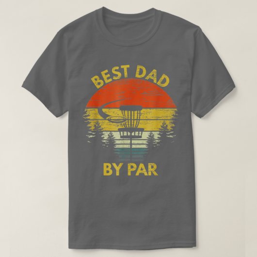  beste vader van Par Disc Golf Gift Mannen vaders T-shirt (Design voorkant)