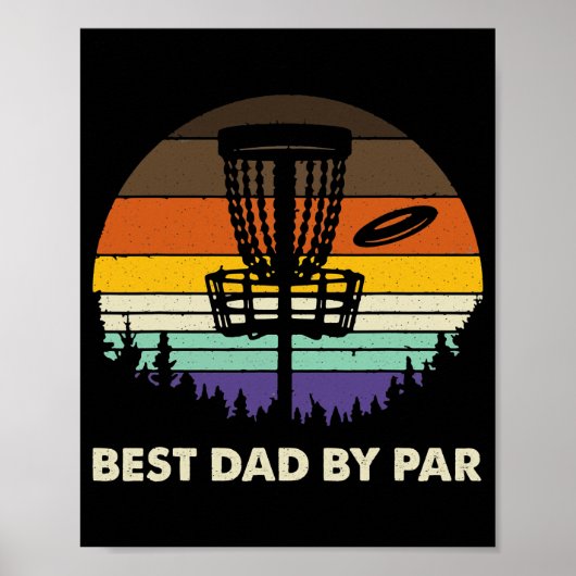 beste vader van Par Disk Golf Fathers Day dad Poster (Voorkant)