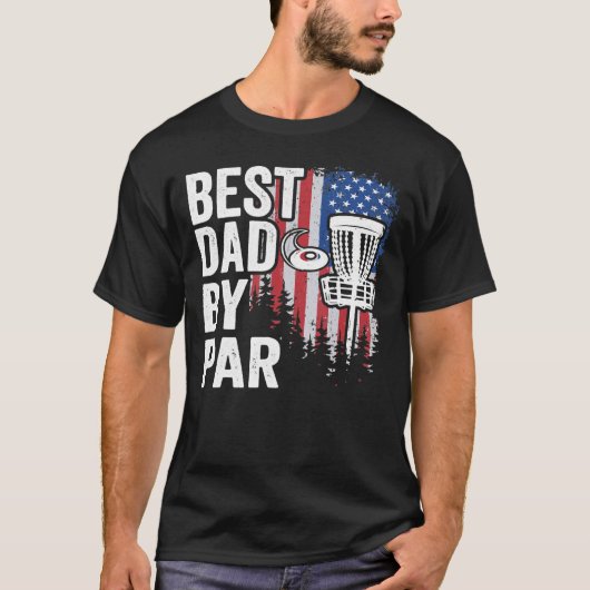 Beste vader van Par Disk Golf T-shirt (Voorkant)