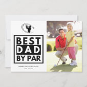 Beste vader van Par Foto Golfing Vaderdag  Feestdagenkaart (Voorkant)