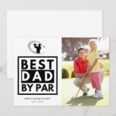 Beste vader van Par Foto Golfing Vaderdag  Feestdagenkaart (Voorkant / Achterkant)