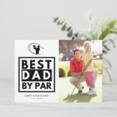 Beste vader van Par Foto Golfing Vaderdag  Feestdagenkaart (Staand voorkant)