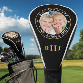 BESTE VADER VAN PAR Foto Monogram Zwart Goud Golfheadcover