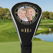 BESTE VADER VAN PAR Foto Monogram Zwart Goud Golfheadcover