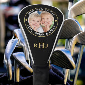 BESTE VADER VAN PAR Foto Monogram Zwart Goud Golfheadcover