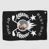 Beste vader van Par Foto Vader Gift Golf Towel Golfhanddoek (Horizontaal)