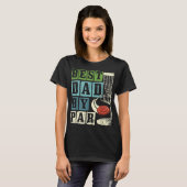 Beste vader van Par Funny Disc Golf Player Flying T-shirt (Voorkant volledig)