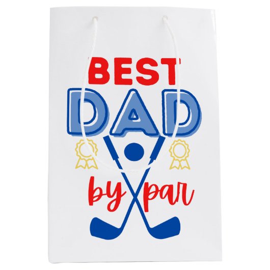 Beste vader van Par Gift Bag Medium Cadeauzakje (Voorkant)