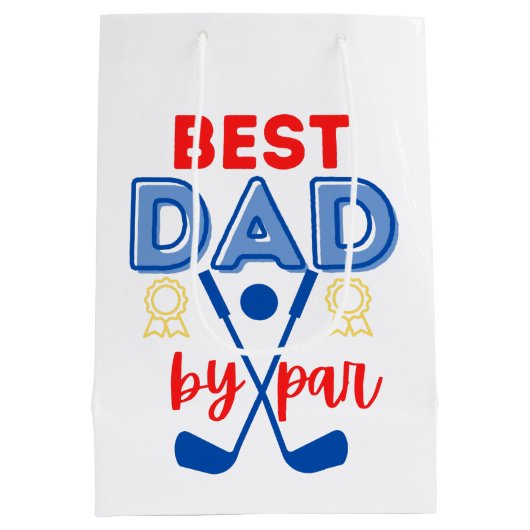 Beste vader van Par Gift Bag Medium Cadeauzakje (Achterkant)