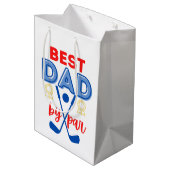 Beste vader van Par Gift Bag Medium Cadeauzakje (Achterkant Gekanteld)