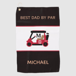 Beste vader van Par Golf Cart Monogram Golfhanddoek