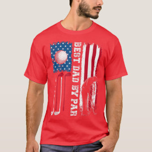 Beste vader van Par Golf Dad American Vaderdag 4th T-shirt