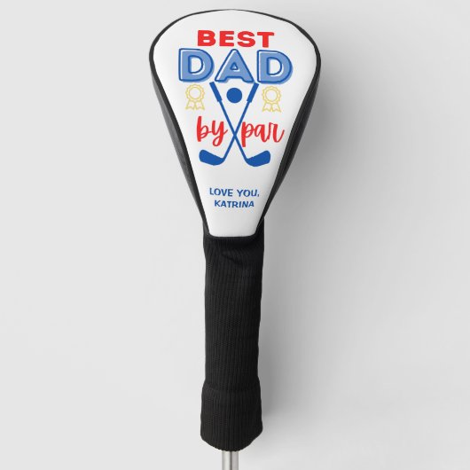 Beste vader van Par Golf Head Hoesje Golfheadcover (Voorkant)