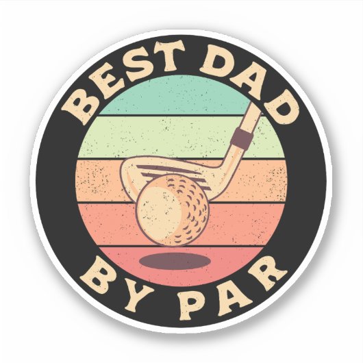 Beste vader van Par  Golf Lover Papa Gifts Sticker (Voorkant)
