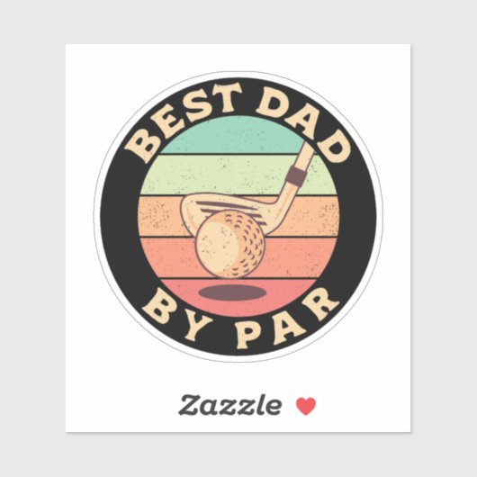 Beste vader van Par  Golf Lover Papa Gifts Sticker (Vel)