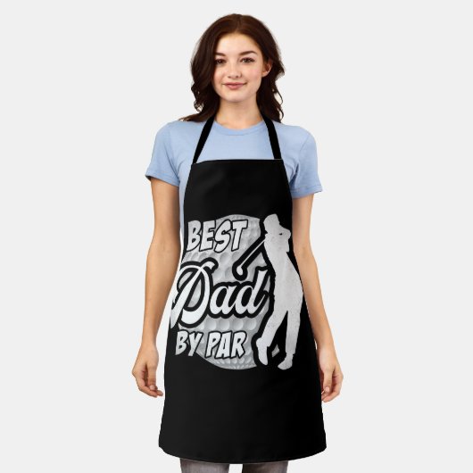 Beste vader van Par Golf Lover Vaderdag Schort (Gedragen)