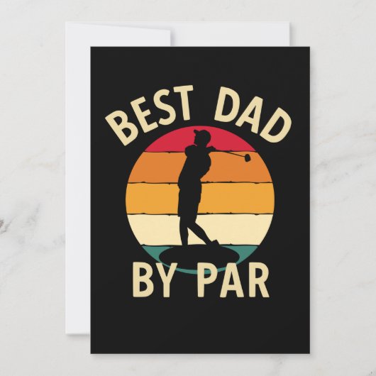Beste vader van Par Golf-minnaar, geschenk vader Kaart (Voorkant)