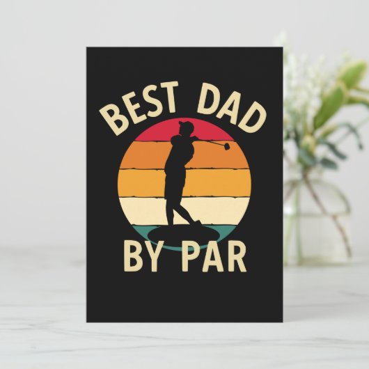 Beste vader van Par Golf-minnaar, geschenk vader Kaart (Staand voorkant)