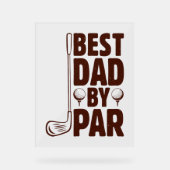 Beste vader van Par Golf papa Acryl Bord (Voorkant)