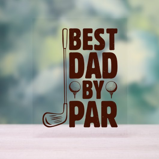 Beste vader van Par Golf papa Acryl Bord (Neutraal)