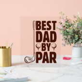 Beste vader van Par Golf papa Acryl Bord (Huwelijk)