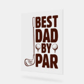 Beste vader van Par Golf papa Acryl Bord (Hoek)