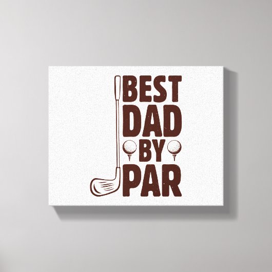 Beste vader van Par Golf papa Canvas Afdruk (Voorkant)