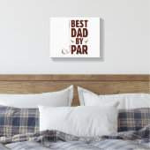 Beste vader van Par Golf papa Canvas Afdruk (Insitu (Slaapkamer))