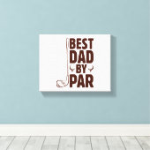 Beste vader van Par Golf papa Canvas Afdruk (Insitu (Houten vloer))