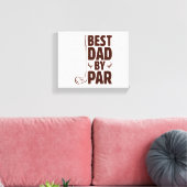Beste vader van Par Golf papa Canvas Afdruk (Insitu (Woonkamer))