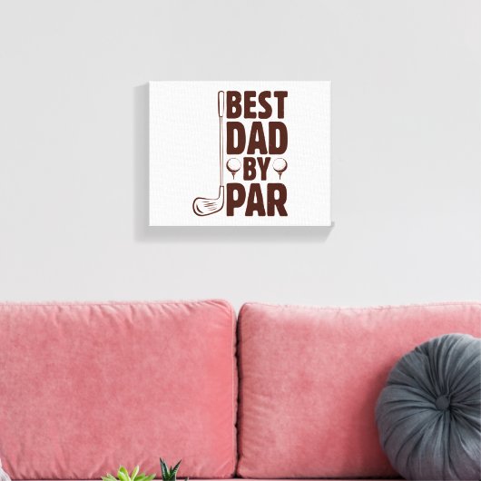 Beste vader van Par Golf papa Canvas Afdruk (Insitu (Woonkamer))