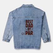 Beste vader van Par Golf papa Denim Jacket (Achterkant)