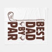 Beste vader van Par Golf papa Fleece Deken (Voorkant (Horizontaal))