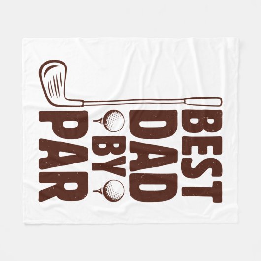 Beste vader van Par Golf papa Fleece Deken (Voorkant (Horizontaal))