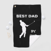 Beste vader van Par Golf papa Golfer Pun Vaderdag Golfhanddoek (Insitu)