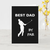Beste vader van Par Golf papa Golfer Pun Vaderdag Kaart (Gele Bloem)