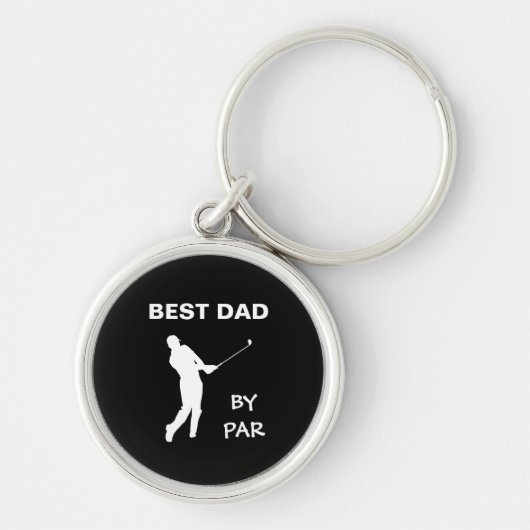 Beste vader van Par Golf papa Golfer Pun Vaderdag Sleutelhanger (Voorkant)