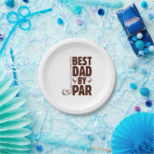 Beste vader van Par Golf papa Papieren Bordje (Feest)