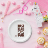 Beste vader van Par Golf papa Papieren Bordje (Feest)